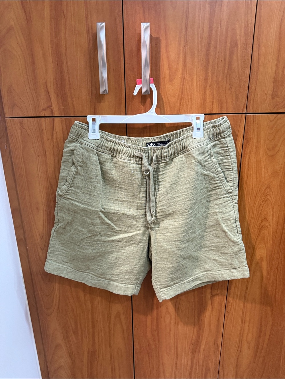Zara Olive Drawstring Relaxed Women’s Shorts
